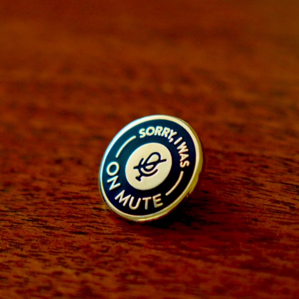 Cute Enamel Microphone Pin 🎙️